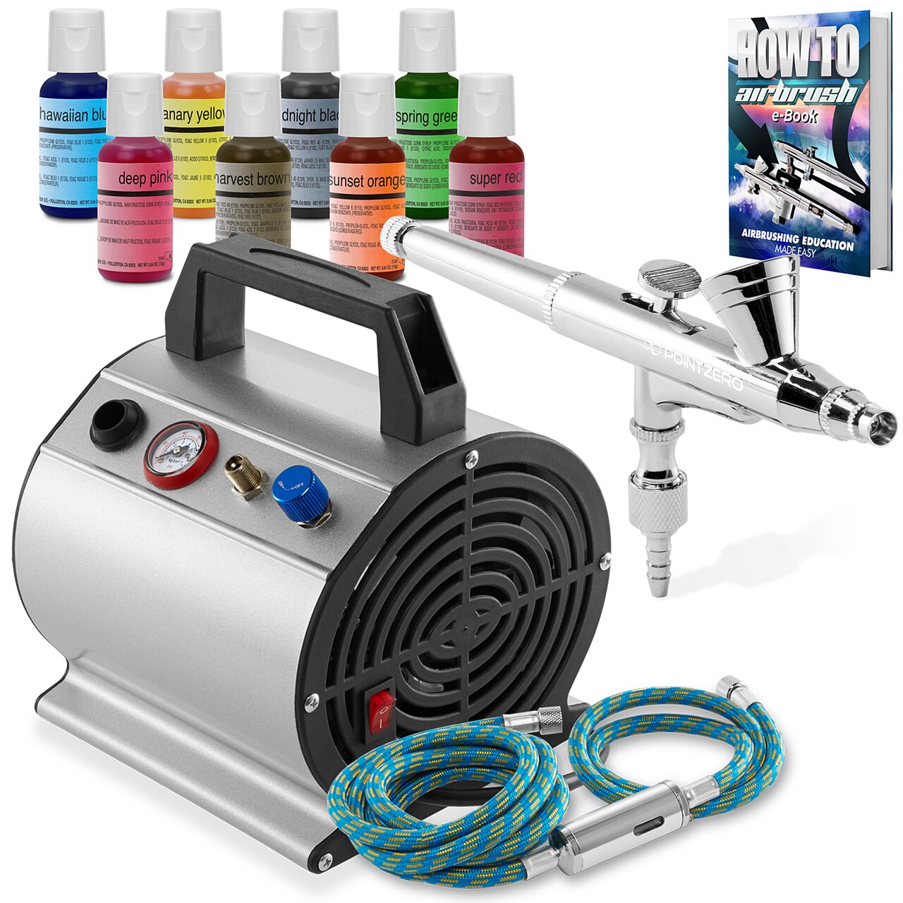 PointZero Airbrush Cake Decorating Kit - Airbrushing Set Includes